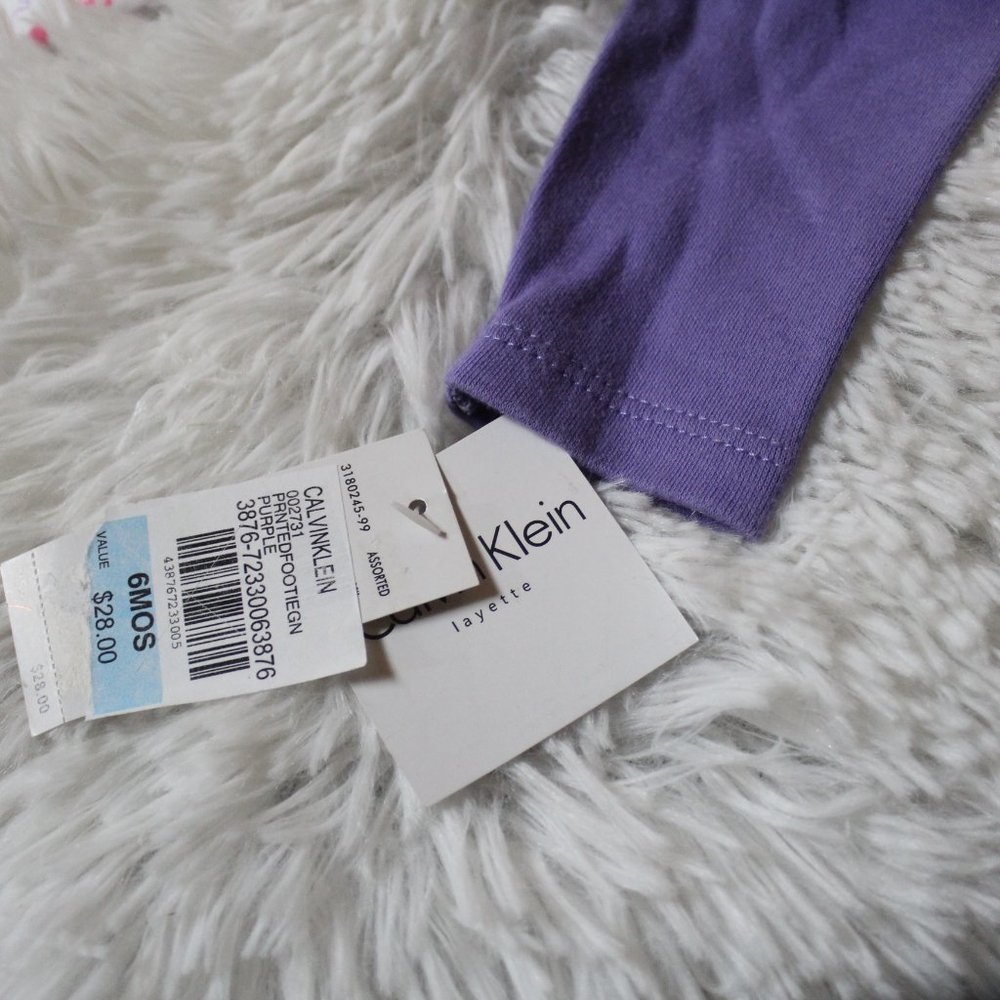 Calvin Klein Baby Girls Coverall Romper Bodysuit Signature CK Logo, 3-6M strechi - Picture 7 of 7